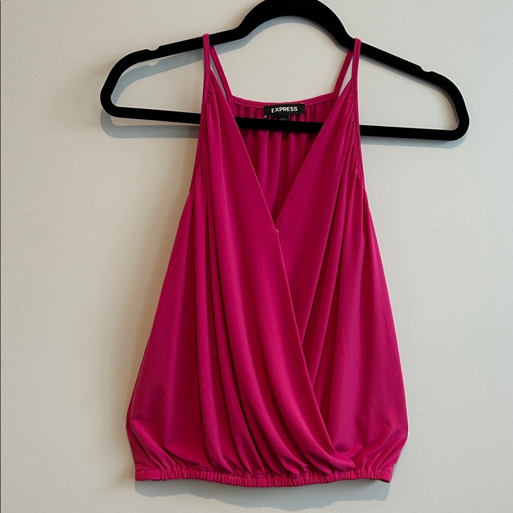 Express Women's Fuchsia Draped Camisole